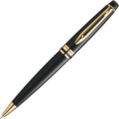 Ручка шариковая Waterman Expert цвет чернил синий цвет корпуса черный с позолотой (артикул производителя S0951700)