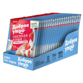 Каша Увелка овсяная с клубникой и сливками 20 штук по 40 г купить в интернет-магазине товаров для офиса и дома ТопГрад с доставкой