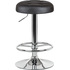 Табурет барный Dobrin Bruno чёрный/хромированный (искусственная  кожа/металл)