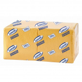 Салфетки бумажные Luscan Profi Pack 1-слойные 24х24 желтые 400 штук в упаковке