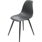 Стул обеденный Комус Eames Plast чёрный (пластик, металл)