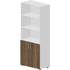 Шкаф для документов Mahia OMHS833BLWN полузакрытый (белый/орех,  800х440х1950 мм)