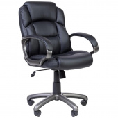 Кресло для руководителя Easy Chair 681 TPU черное/серое (искусственная кожа/пластик)