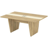 Стол для переговоров Corner COR.PRG-18 (гикори песочный/ваниль,  1800х1200х750 мм)