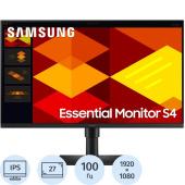 Монитор 27 Samsung Essential S4 S40GD чёрный (LS27D400GAIXCI)