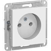Розетка Systeme Electric AtlasDesign одноместная без заземления 16А IP20 с рамкой скрытого монтажа белая (1240145)