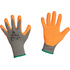 Перчатки рабочие Jeta Safety Signal полиэфирные с латексным покрытием  серые/оранжевые (7 класс вязки, размер XL, 12 пар в упаковке)