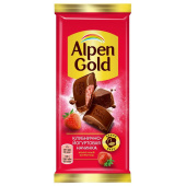 Шоколад Alpen Gold молочный с клубнично-йогуртовой начинкой 80 г