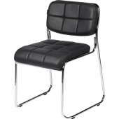 Стул офисный Easy Chair 803VP чёрный (экокожа, металл хромированный)