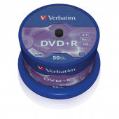 Диск DVD+R Verbatim 4,7 GB 16x (50 штук в упаковке)