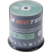 Диск CD-R BigTech 700 МБ 52x cake box YCDRB001 (100 штук в упаковке)