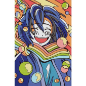 Картина по номерам Lori Аниме Цветное счастье