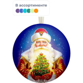Шар елочный Magic Time Шар Классический металл разноцветный (высота 6.5 см)