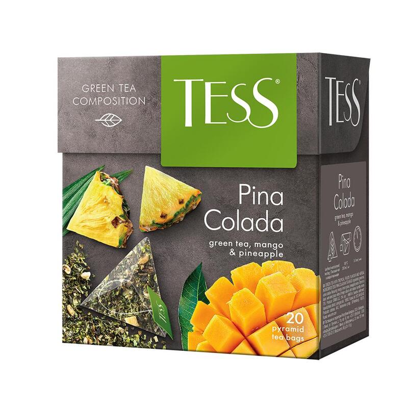 Чай зеленый Tess Pina Colada 20 пакетиков (манго, ананас)