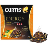 Чай черный Curtis Energy 15 пирамидок (имбирь, манго)