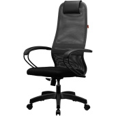 Кресло для руководителя Easy Chair SU-B-8 серое/черное (ткань, пластик)