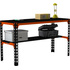 Стол производственный металлический (оранжевый/чёрный, 1200х500х750 мм)