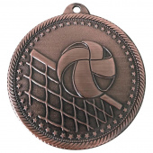 Медаль призовая Волейбол 50 мм бронзовая