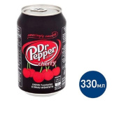 Напиток Dr.Pepper вишня газированный 0,33 л (24 штуки в упаковке) купить в интернет-магазине товаров для офиса и дома ТопГрад с доставкой