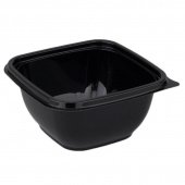 Одноразовый пластиковый контейнер Стиролпласт для салатов 500 мл черный (500 штук в упаковке)