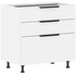 Шкаф напольный с 3 ящиками Ibiza (белая эмаль/белый, 800х560х820 мм)