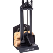 Набор каминный Forester с дровницей 3 предмета (BBQ-6,W) купить в интернет-магазине товаров для офиса и дома ТопГрад с доставкой