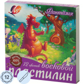 Пластилин восковой Луч Фантазия 12 цветов 210 грамм