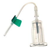 Игла-бабочка Vacuette 21G 0.8х19 мм зеленая с луер-адаптером/держателем (24 штуки в упаковке)