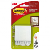 Застежки клейкие Command белые нагрузка до 4 кг (3 комплекта в упаковке)