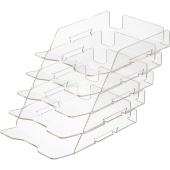 Лоток горизонтальный для бумаг Attache пластиковый прозрачный 5 отделений