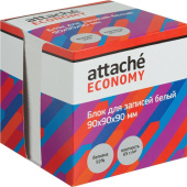 Блок для записей 90x90x90 мм в боксе белый Attache Economy (плотность 65 г/кв.м, белизна 92%)