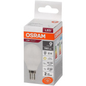 Лампа светодиодная Osram 7 Вт Е14 (Р, 3000 К, 560 Лм, 220 В, 4058075579620)