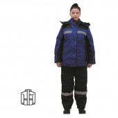 Куртка рабочая зимняя женская з07-КУ с СОП синяя/васильковая (размер 56-58, рост 170-176)