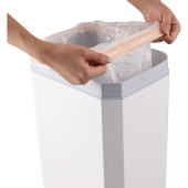 Ведро мусорное сенсорное Kitchen Joy 12 л пластик с крышкой белое  (31.8x23.5x17.5 см)