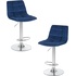 Стул  барный LM-5017-N синий/хром (велюр, фанера)