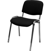 Стул офисный Easy Chair Изо PC 10 чёрный ткань металл с имитацией под  хром (1905631)