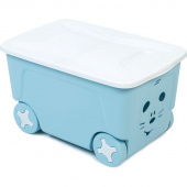 Ящик для игрушек Cool на колесах (голубой, 383х590х330 мм)
