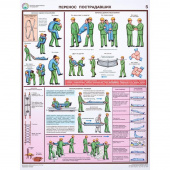 Плакат информационный оказание первой помощи пострадавшим, комплект из 6-ти листов