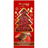 Шоколад Демидов Елочка молочный с кусочками сушеной клубники 80 г