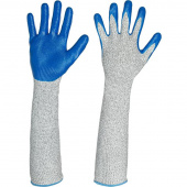 Перчатки рабочие с защитой от порезов Хорнет cпандекс/ПВП/нейлон/файбергласс с нитриловым покрытием с удлинением (13 класс, размер 10, XL, пер325010)