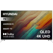 Телевизор 75" Hyundai H-LED75QBU7500 черный/серебристый