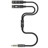 Удлинитель Pero mini-jack 3.5 мм - mini-jack 3.5 мм - mini-jack 3.5 мм 0.34 метра (4603768350927)