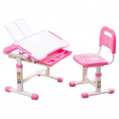 Комплект детской мебели Vanda Pink Cubby парта со стулом регулируемые (белый/розовый)