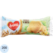 Печенье сдобное Любятово со вкусом лимон и мята 200 г купить в интернет-магазине товаров для офиса и дома ТопГрад с доставкой
