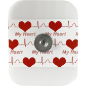 Электроды для ЭКГ My Heart одноразовые твердый гель 37x45 мм (50 штук в упаковке)