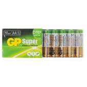 Батарейка AA пальчиковая GP Super (10 штук в упаковке, 15A-B10)