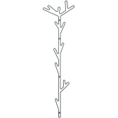 Вешалка настенная SHT-WH37 (антрацит, 80х318х1155 мм)