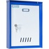 Ящик почтовый ЯП-2 1-секционный металлический белый/синий (279x105х386  мм) купить в интернет-магазине товаров для офиса и дома ТопГрад с доставкой