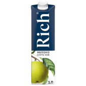 Сок Rich яблочный 1 л купить в интернет-магазине товаров для офиса и дома ТопГрад с доставкой