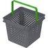 Корзина покупательская пластик серая